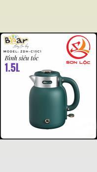 Ấm siêu tốc xanh Bear 1.5Lit ZDH-C15C1