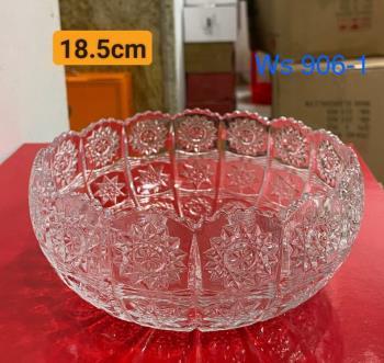 Bát pha lê hoa văn Tiệp tròn 18cm 906-1