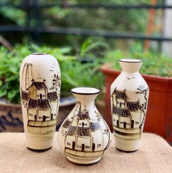 Bình hoa sứ vẽ cảnh BT