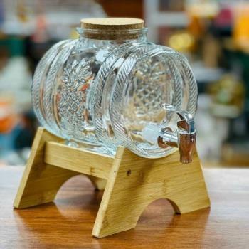 Bình TT nằm ngang đế gỗ có vòi 3L