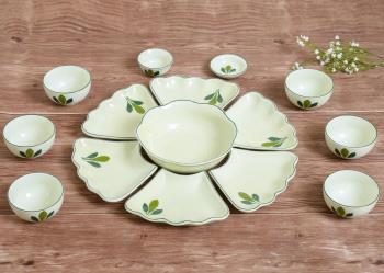 Bộ ăn set 15 món MT hoa ngò gai 45cm