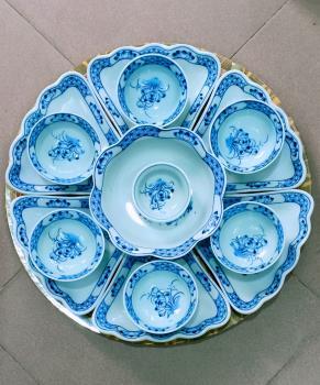 Bộ đồ ăn Set15 món mặt trời hoa sen