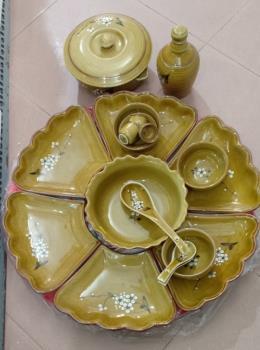 Set bộ thờ màu da lươn sứ Bát tràng