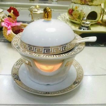 Bộ thố sứ chưng yến kèm bếp+ đĩa + thìa