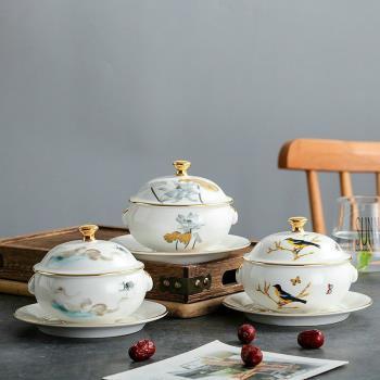 Bộ thố yến sứ hoa sen