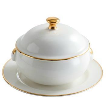 Bộ thố yến sứ viền vàng