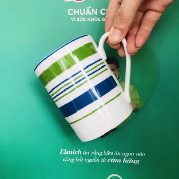 Ca sứ kẻ xanh M0241505 - 295ml CK