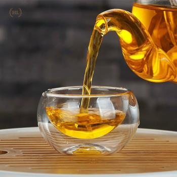 Chén thủy tinh 2 lớp không quai