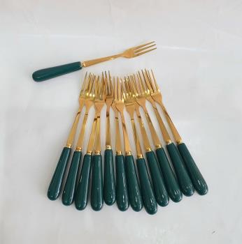 Dĩa cán sứ xanh bé