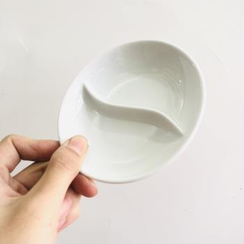 Đĩa chấm 9 jas 2 ngăn trắng