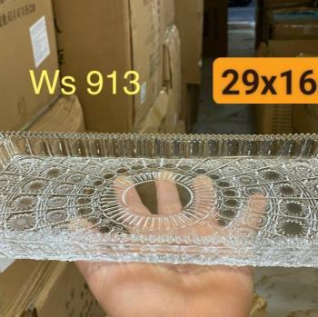 Đĩa pha lê CN Tiệp (16*30)913