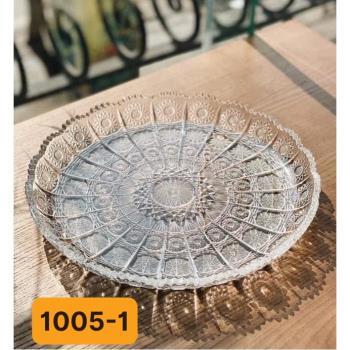 Đĩa tròn khảm Tiệp trắng 30cm 1005-1