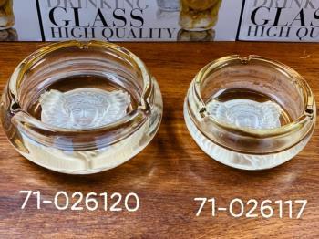 Gạt tàn Pl tròn màu hổ phách nhỏ 71-026117