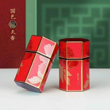Hộp chè lục giác đỏ