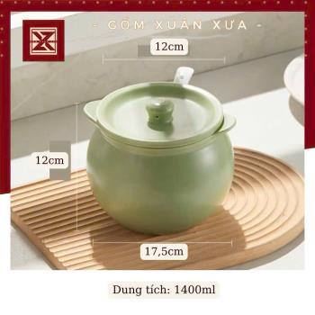 Hũ sứ xanh, hồng 1400ml