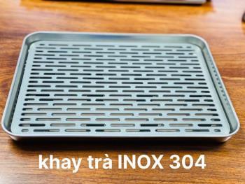 Khay CN inox lót nhựa 2 lớp( 31.5*24.5*2.5)