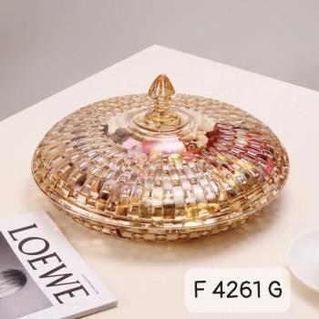 Khay mứt nhựa nan tròn vàng 426 (Đk 31.6cm)
