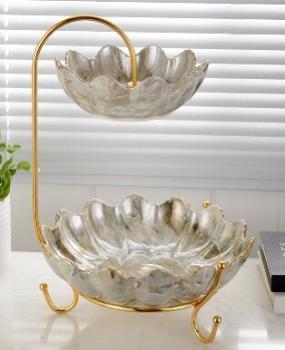 Khay mứt sứ ánh trai 2 tầng treo 1319