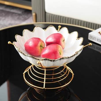 Khay quả cánh hoa sứ trắng 1 tầng 246