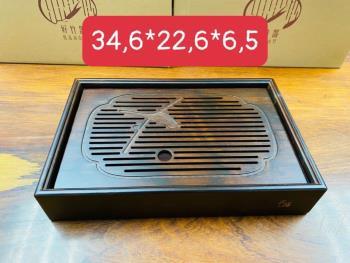 Khay trà gỗ 2 lớp 34.6*22.6*6.5