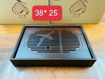 Khay trà gỗ 2 lớp 38*25.5*6.5