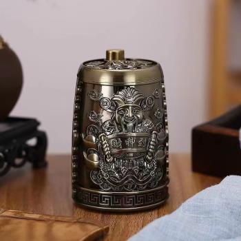 Lọ tăm bấm khảm hình thần tài