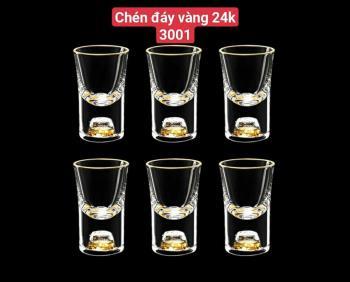 Ly ống bé rượu đáy vàng 55*38 SYC-1