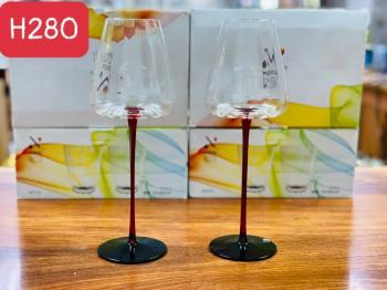 Ly vang chân đỏ đen H280 - 570ml